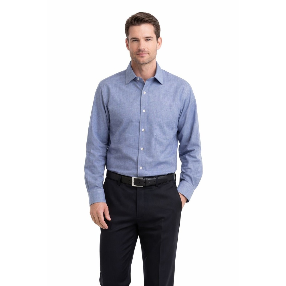 GITMAN BROS. EST. 1978 Tailored Fit Shirt Blue 18 34‎ Made in USA Men's